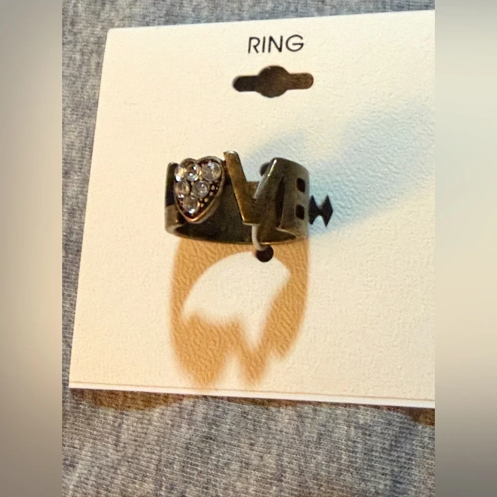 Silver Heart Love Ring NWT